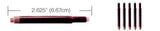 Lamy Refills by Monteverde Fountain Pen Cartridge - Burgandy (5-Pack)