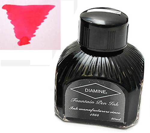 Diamine Refills Cerise  Bottled Ink 80mL