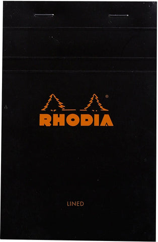 Rhodia Staplebound - Notepad - Black - Lined - 4.375 x 6.375