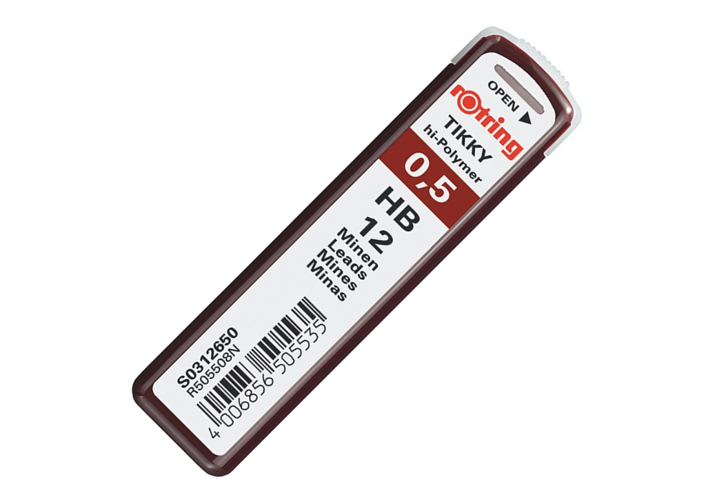 Rotring Lead Pencil Refills - 0.5mm HB - 12 Pack