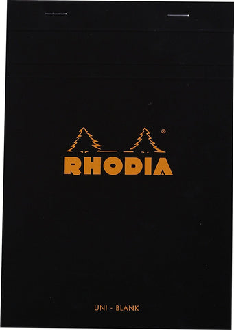 Rhodia Staplebound - Notepad - Black - Blank - 6 x 8.25