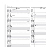 Filofax - Paper Refills - Mini - Vertical Year Planner English 2018