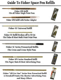 Fisher Space Pen - Refills - SU1F Fisher Universal Cartridge - Blue Ink - Fine Point