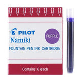 Pilot Namiki Fountain Pen Ink Cartridge - Purple 6pk Refill