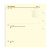 Filofax - Paper Refill - Personal - Week to View - Cream - English 2018