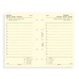Filofax - Paper Refills - Mini - Day Per Page w Appointments - Cream - 4 Languages 2018