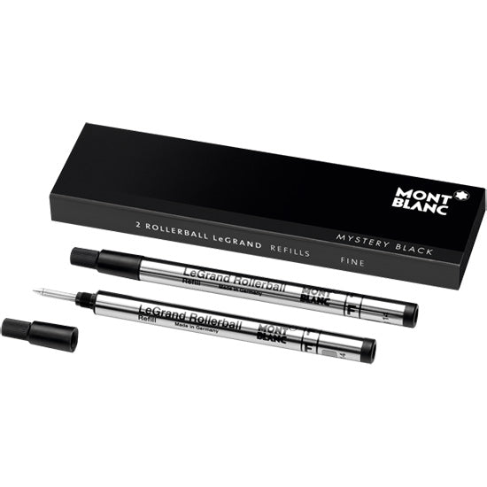 Montblanc Refills LeGrand Size - 2 pack - Mystery Black Medium Point Rollerball Pen