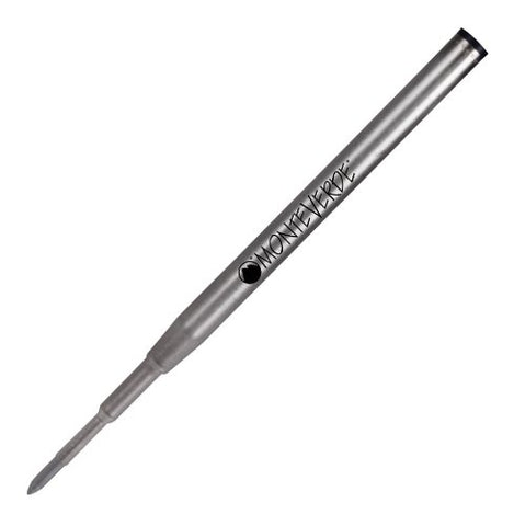 Monteverde Metal Tube Rollerball Pen Refills - Ceramic Black - Medium Point
