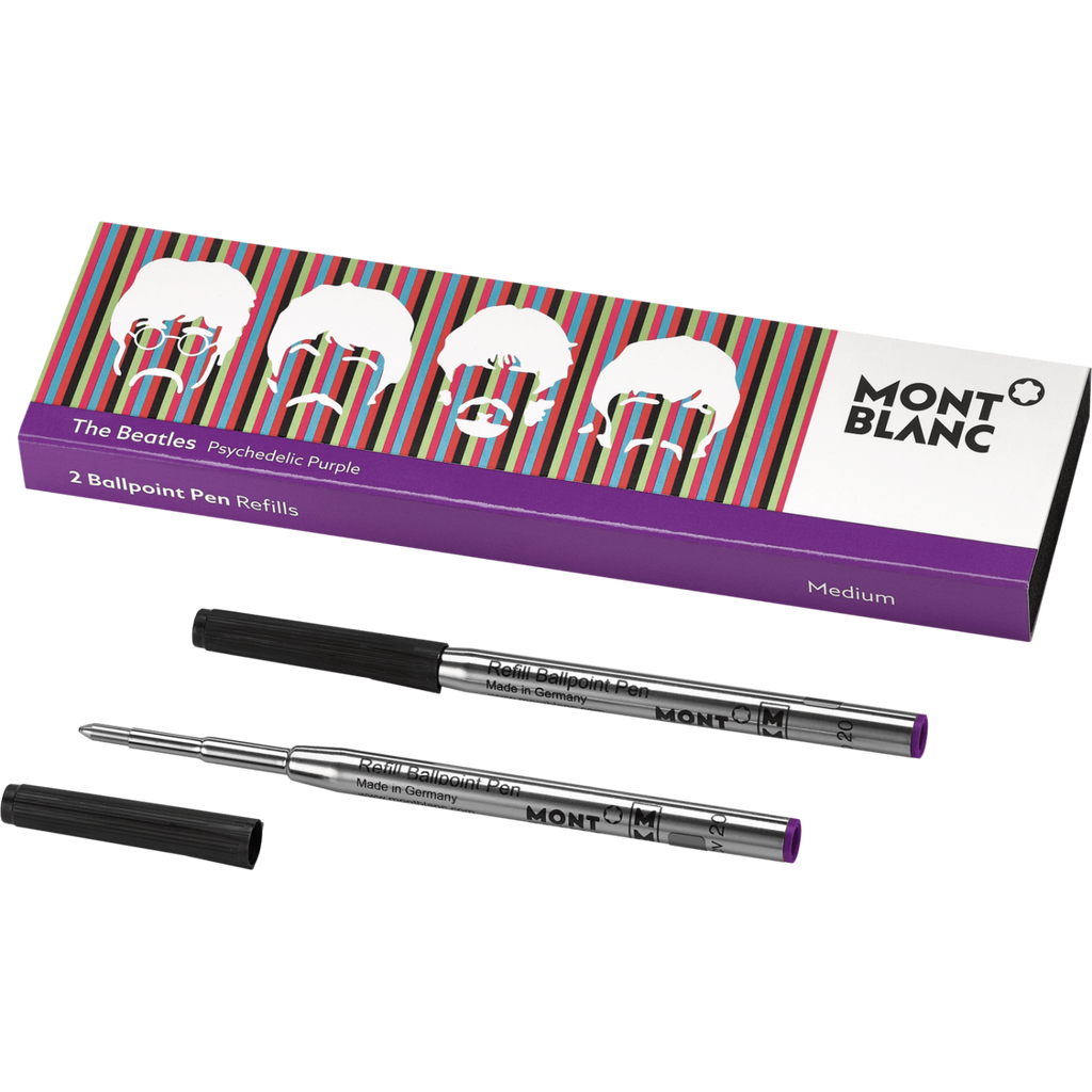 Montblanc- Ballpoint Refill- Beatles Psychedelic Purple Medium Point 2 Pack
