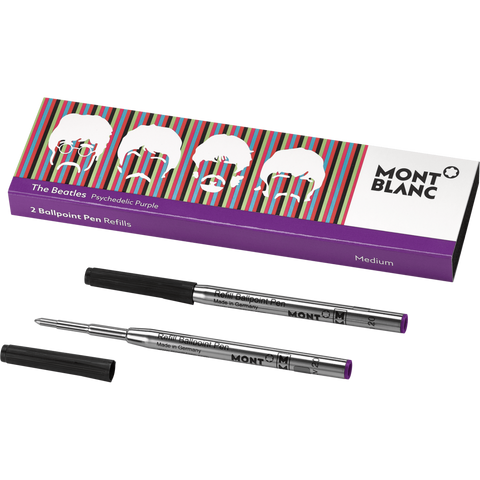 Montblanc- Ballpoint Refill- Beatles Psychedelic Purple Medium Point 2 Pack