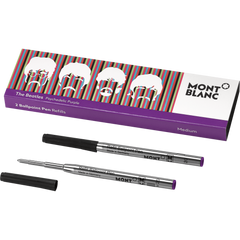 Montblanc- Ballpoint Refill- Beatles Psychedelic Purple Medium Point 2 Pack