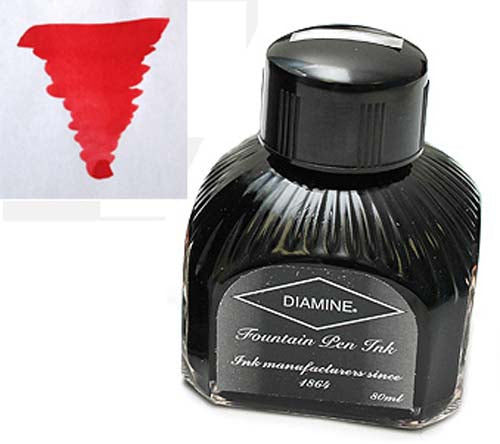 Diamine Refills Classic Red  Bottled Ink 80mL