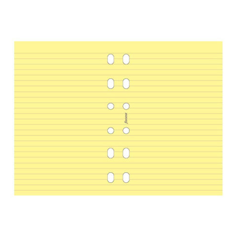 Filofax - Papers Ruled Notepaper - Yellow - Pocket Size