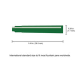 Monteverde Ink Cartridge Refills - International Size - Green 6-pack