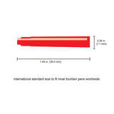 Monteverde Ink Cartridge Refills - International Size - Red 6-pack