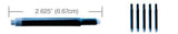 Lamy Refills by Monteverde Fountain Pen Cartridge - Turquoise (5-Pack)