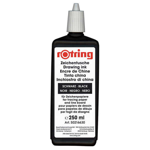 Rotring Refills - Isograph Liquid Ink 250ml - Black