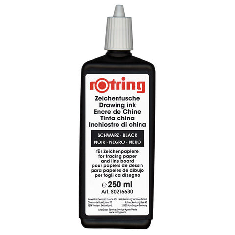 Rotring Refills - Isograph Liquid Ink 250ml - Black
