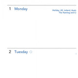 Filofax - Paper Refill - Personal - Week on Two Pages - Sunday Start - English 2018