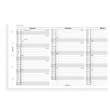 Filofax - Paper Refills - Mini - Vertical Year Planner English 2018