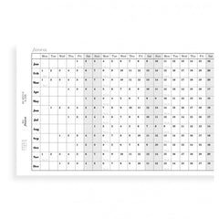Filofax - Paper Refills - Mini - Horizontal Year Planner English 2018