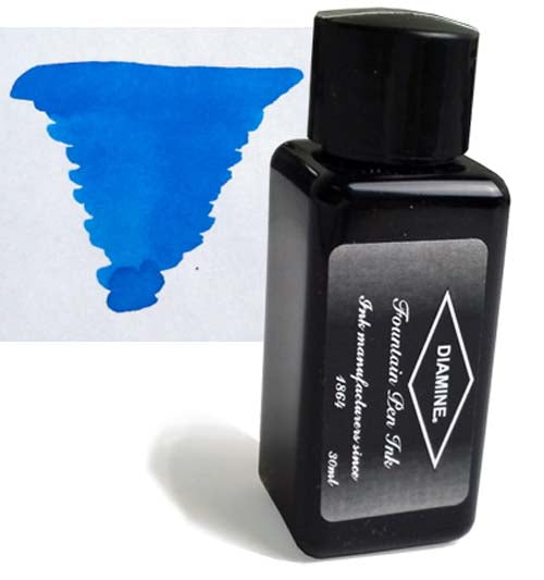 Diamine Refills Mediterranean Blue 30mL  Bottled Ink