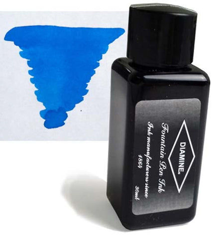 Diamine Refills Mediterranean Blue 30mL  Bottled Ink