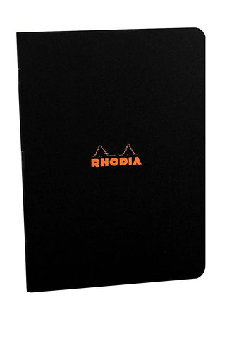 RHODIA NOTEBKS STAPLE BND LINED BLACK 8 1-4 X 11 3-4