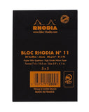 Rhodia Staplebound - Notepad - Black - Graph - 3 x 4