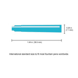 Monteverde Ink Cartridge Refills - International Size - Turquoise 6-pack