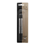 Parker Qiunk Rollerball Pen Ink Refill Black Medium Point 2 Count