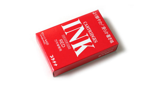 Platinum Refills Red 10 Pack  Fountain Pen Cartridge