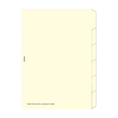 Filofax - Accessories Blank Index - Six Tabs - A5