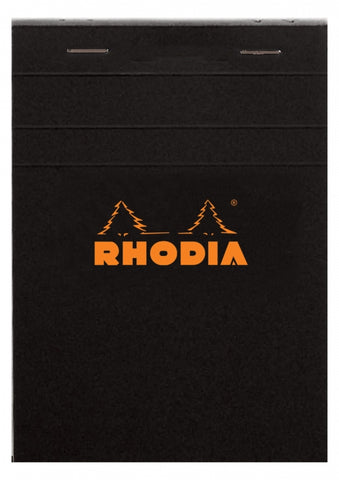 Rhodia Staplebound - Notepad - Black - Lined with Margin - 6 x 8.25
