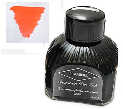 Diamine Refills Coral  Bottled Ink 80mL