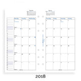 Filofax - Paper Refill - Personal - Month on Two Pages - English 2018
