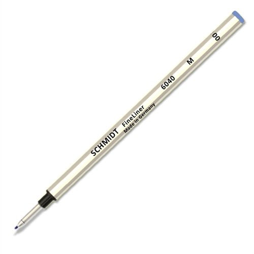 Schmidt 6040 FineLiner Fiber Tip Metal Rollerball Refill by Monteverde - Blue - Medium Point