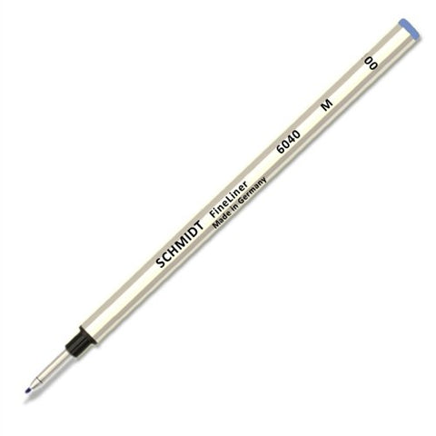 Schmidt 6040 FineLiner Fiber Tip Metal Rollerball Refill by Monteverde - Blue - Medium Point