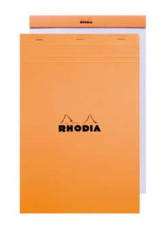 Rhodia Staplebound - Notepad - Orange - Lined with Margin - 6 x 8.25
