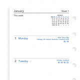 Filofax - Paper Refill - Pocket - Week on Two Pages - English 2018
