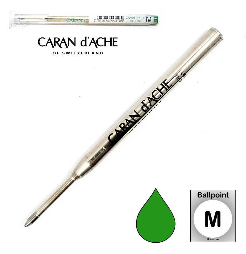 Caran D'ache - Ballpoint Refills - Goliath Refill - Medium Point - Green