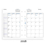 Filofax - Paper Refills - Pocket - Month on Two Pages - English 2018
