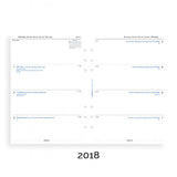 Filofax - Paper Refill - A5 - Week on Two Pages - 5 Languages 2018