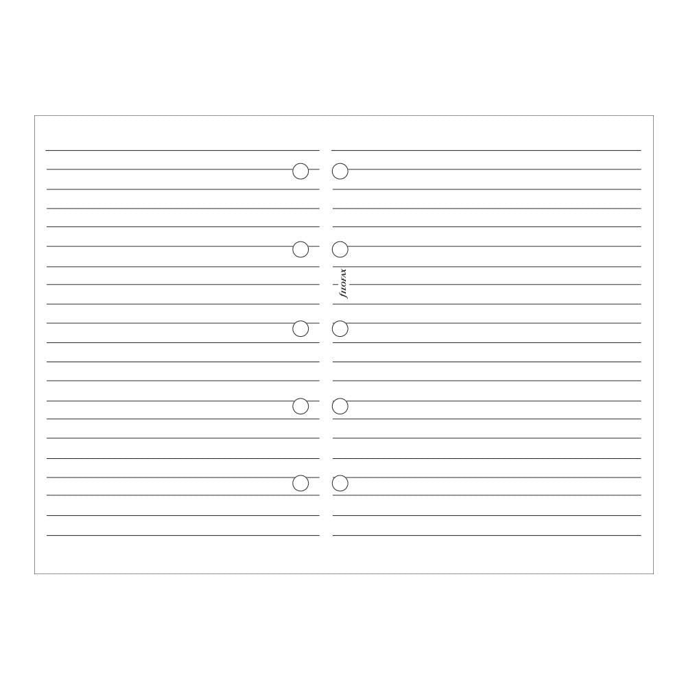 Filofax  -Papers Ruled Notepaper - White - Mini Size
