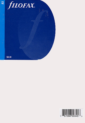 Filofax Papers Plain Notepaper, White  A5