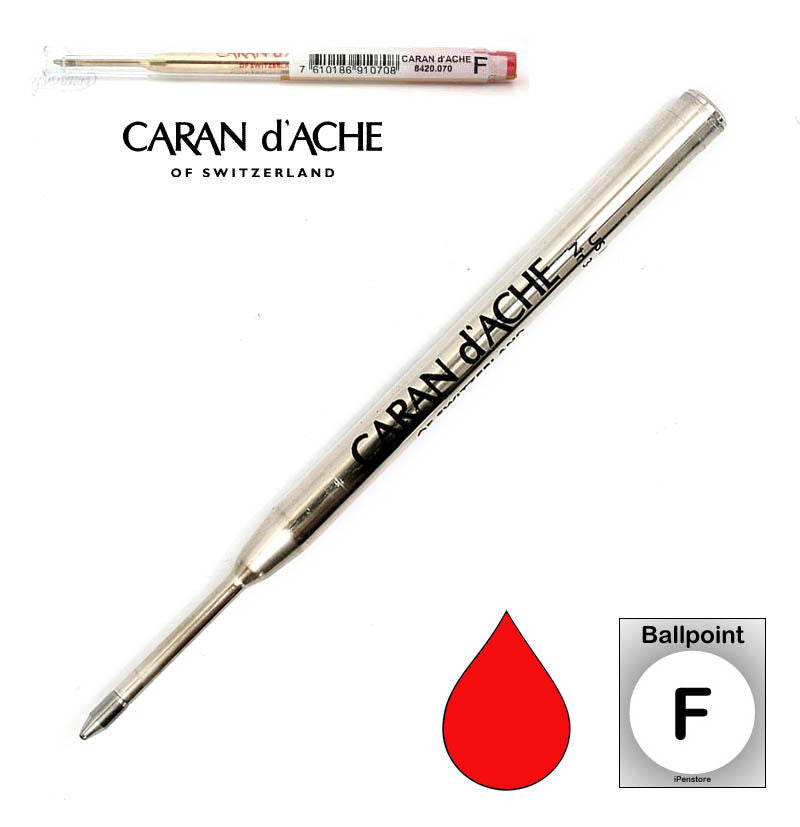 Caran D'ache - Ballpoint Refills - Goliath Refill - Fine Point - Red