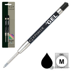 Parker Gel Roller Refills 2/cd (fits all parker ballpoint pens Black M