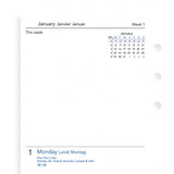 Filofax - Paper Refill - Personal - Two Days Per Page - 3 Languages 2018
