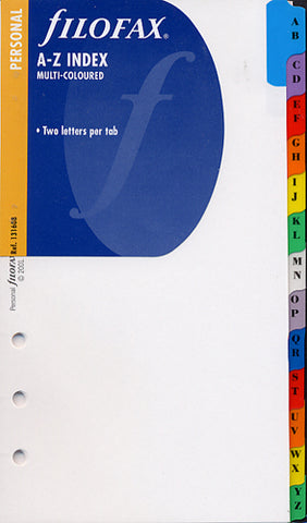 Filofax - Accessories A-Z Index - Two Letter - Personal Size