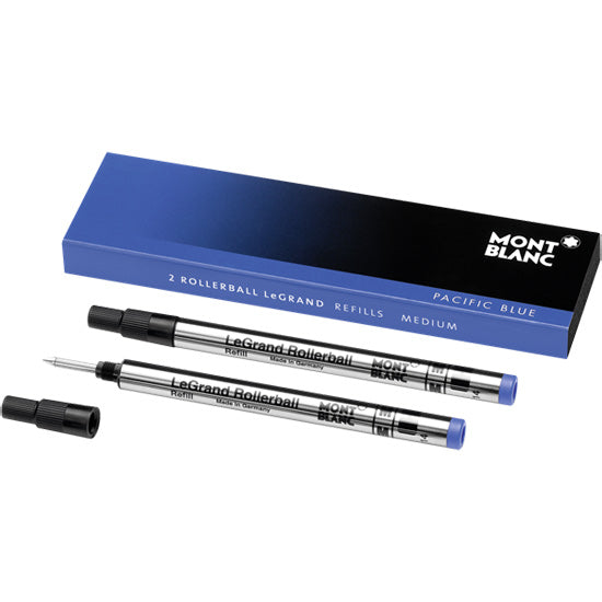 Montblanc Refills LeGrand Size - 2 pack - Pacific Blue Medium Point Rollerball Pen